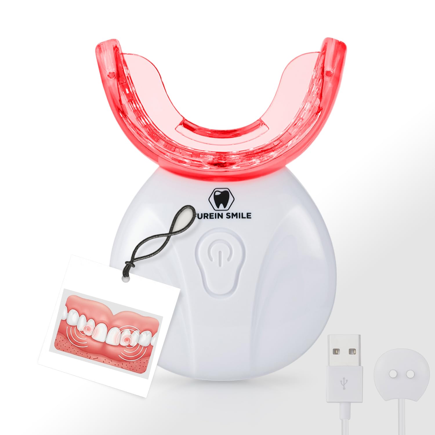 FUREIN SMILE primer plano de los 32 LEDs que asegura cobertura gingival uniforme