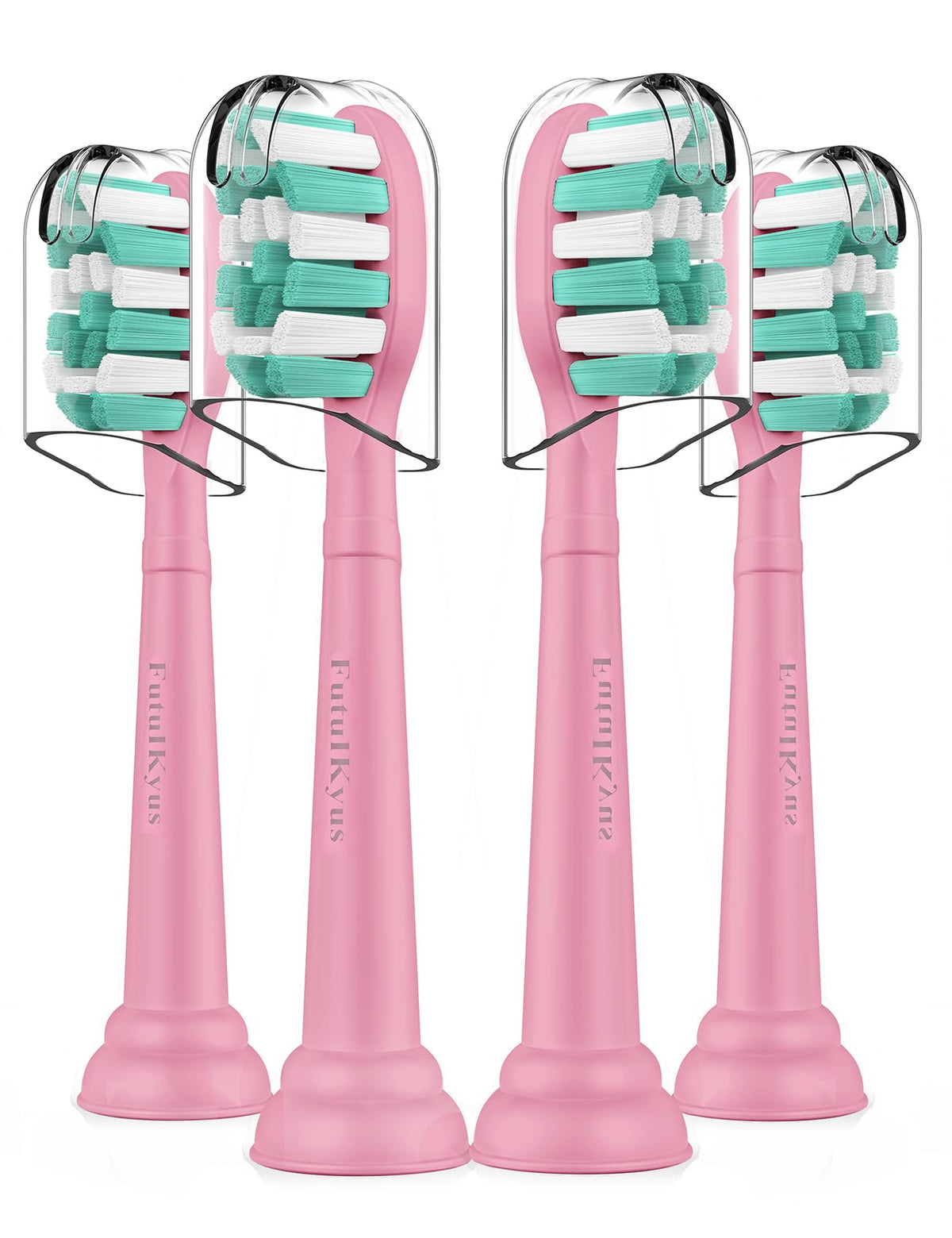 Futulkyus frontal del pack rosa mostrando cuatro cabezales, reemplazo económico