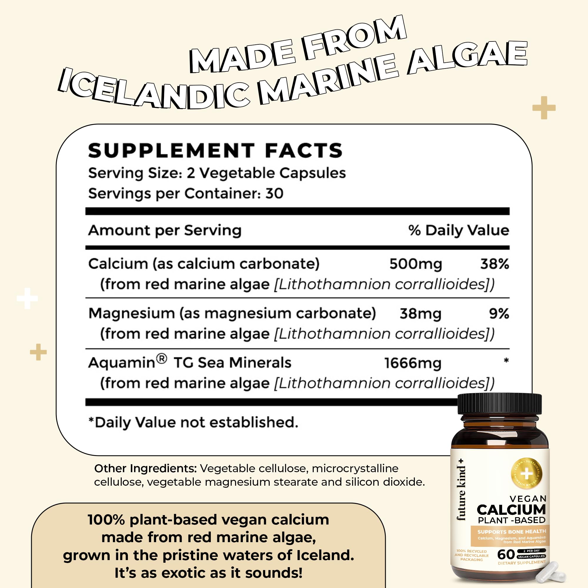 Etiqueta Future Kind con información nutricional clara y lista de ingredientes
