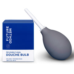 FUTURE METHOD bulbo enema frontal mostrando diseño portátil y práctico