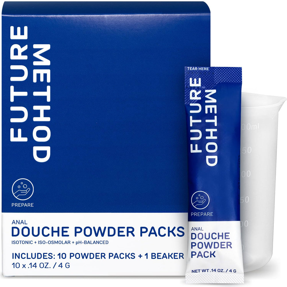 FUTURE METHOD empaque frontal mostrando 10 sobres y beaker, conveniencia de viaje