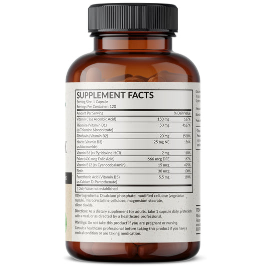 Futurebiotics B-Complex etiqueta clara para confianza en la compra