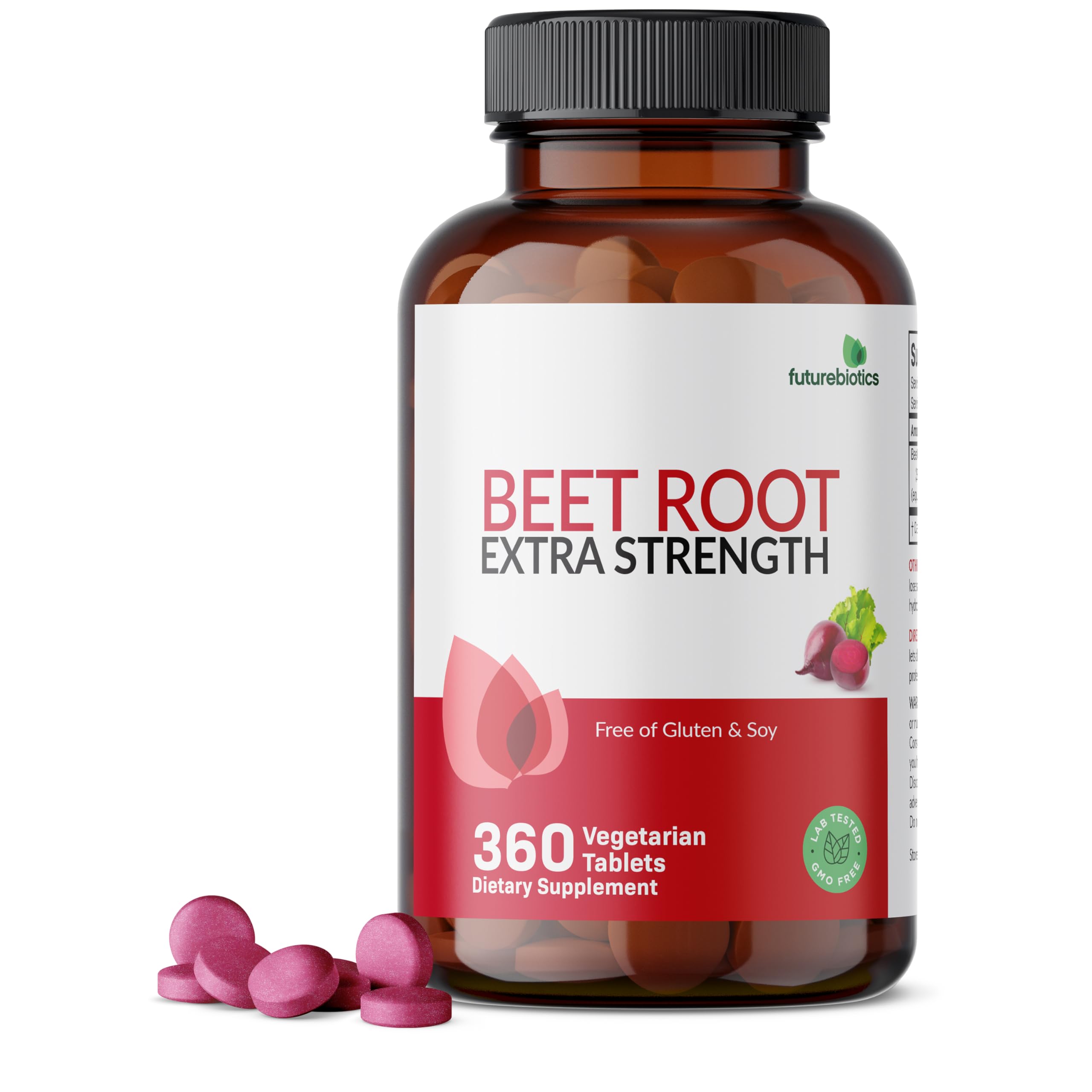 Futurebiotics frasco frontal mostrando etiqueta clara y beneficio de potencia