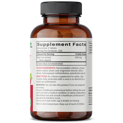 Lateral del frasco Futurebiotics Beet Root indicando información y calidad