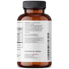Futurebiotics softgel sostenida en mano humana, muestra escala y facilidad de ingestión