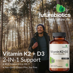 Futurebiotics cápsula en mano para mostrar tamaño y facilidad de ingesta