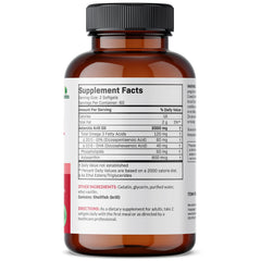 Futurebiotics close‑up de cápsulas blandas brillantes, textura y calidad visibles