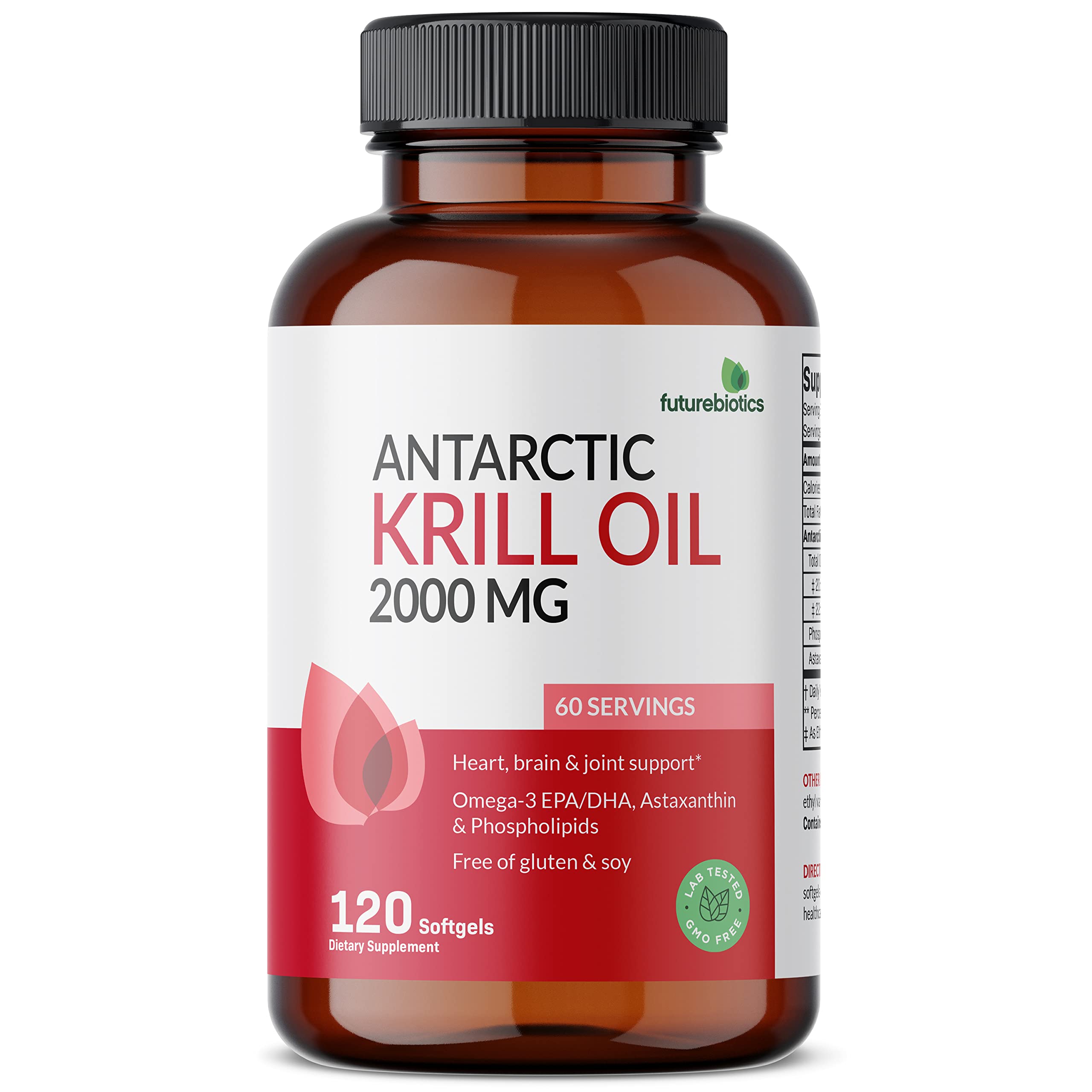Futurebiotics comparación de tamaño de cada softgel para referencia visual de dosificación