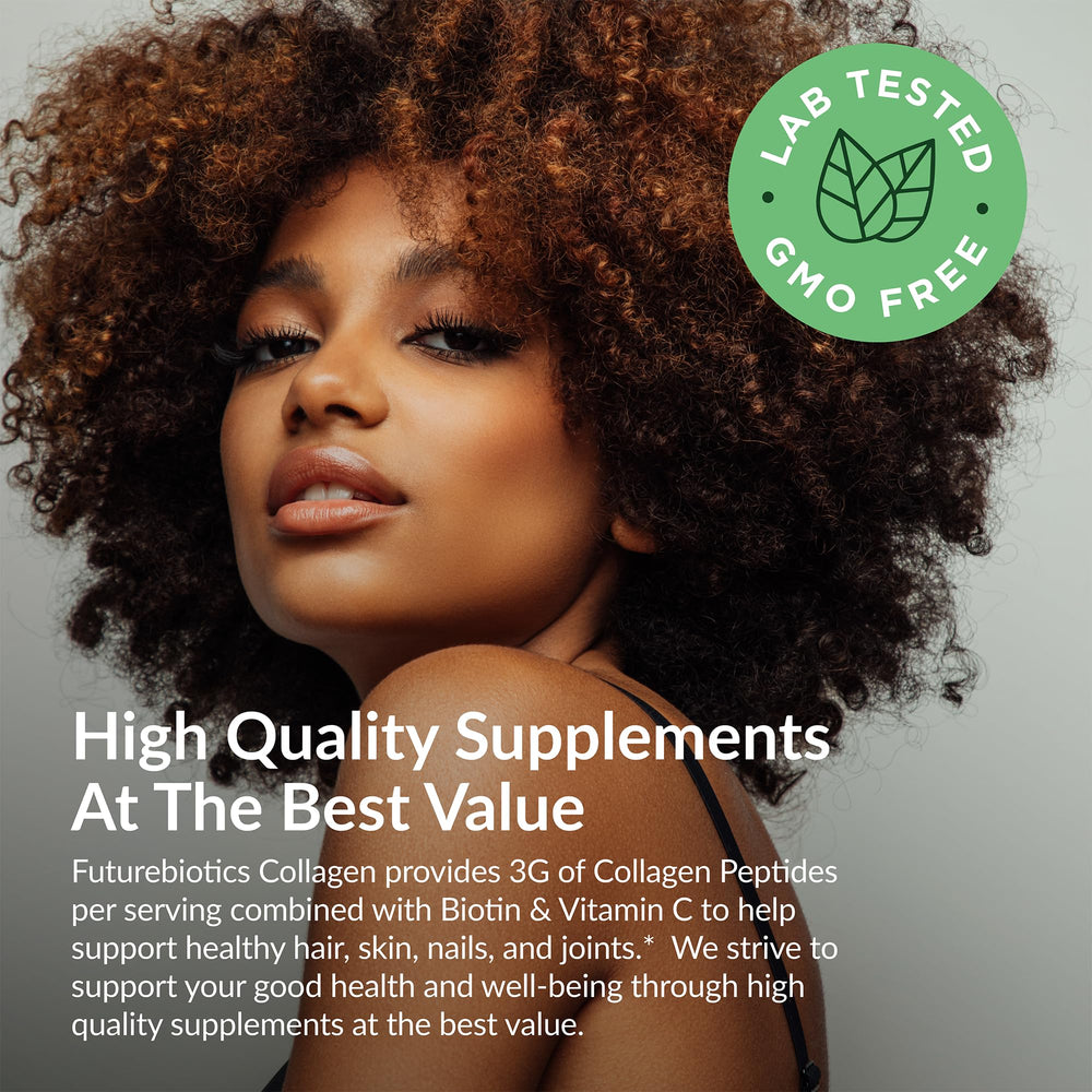 Futurebiotics etiqueta con lista de ingredientes y garantías de calidad