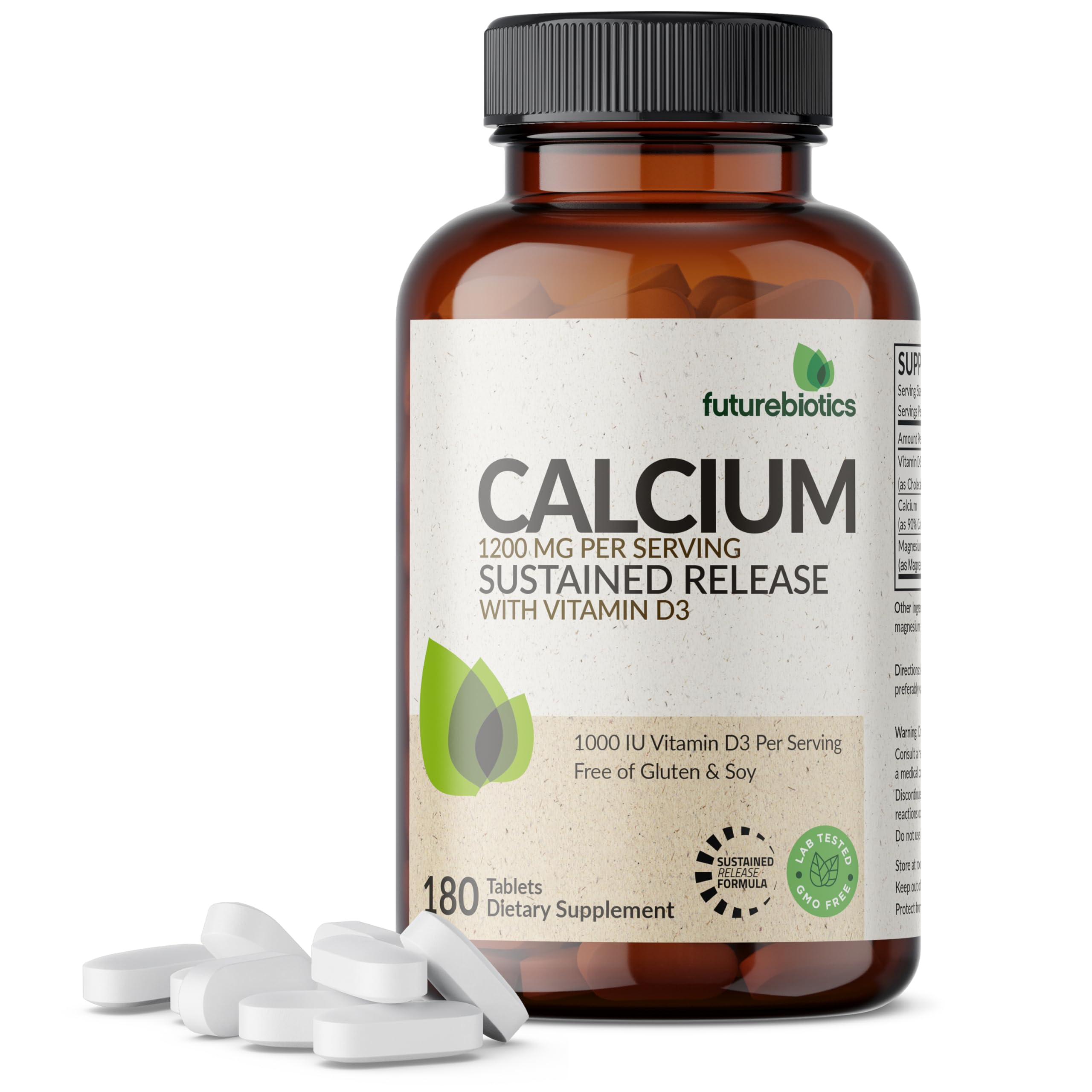 Futurebiotics frente del envase mostrando 180 tabletas y beneficios claros