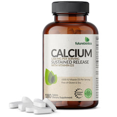 Futurebiotics frente del envase mostrando 180 tabletas y beneficios claros