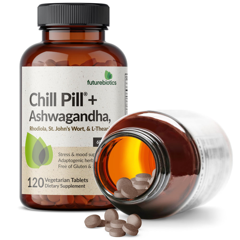 Futurebiotics ingredientes naturales ashwagandha y rhodiola ilustrando origen botánico