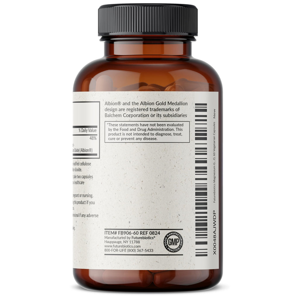 Futurebiotics etiqueta nutricional clara, información de 200 mg por porción