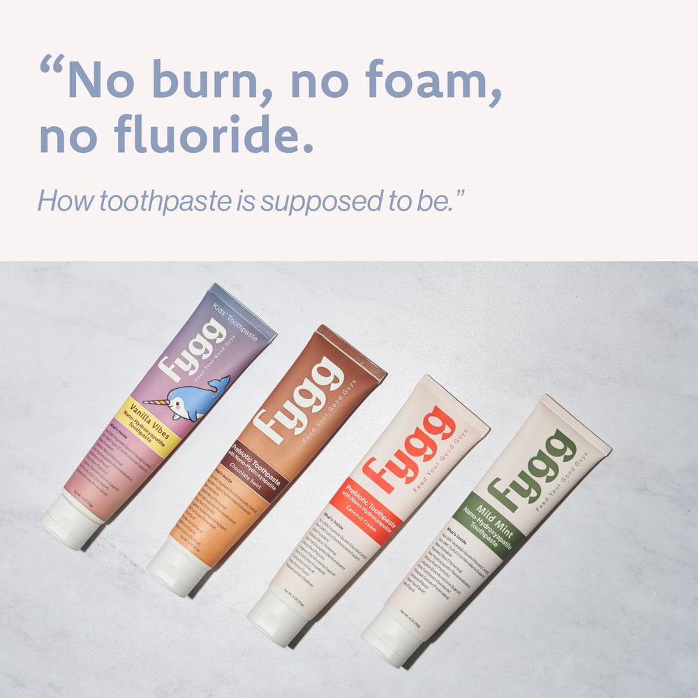 fygg producto en uso durante el cepillado para limpieza efectiva