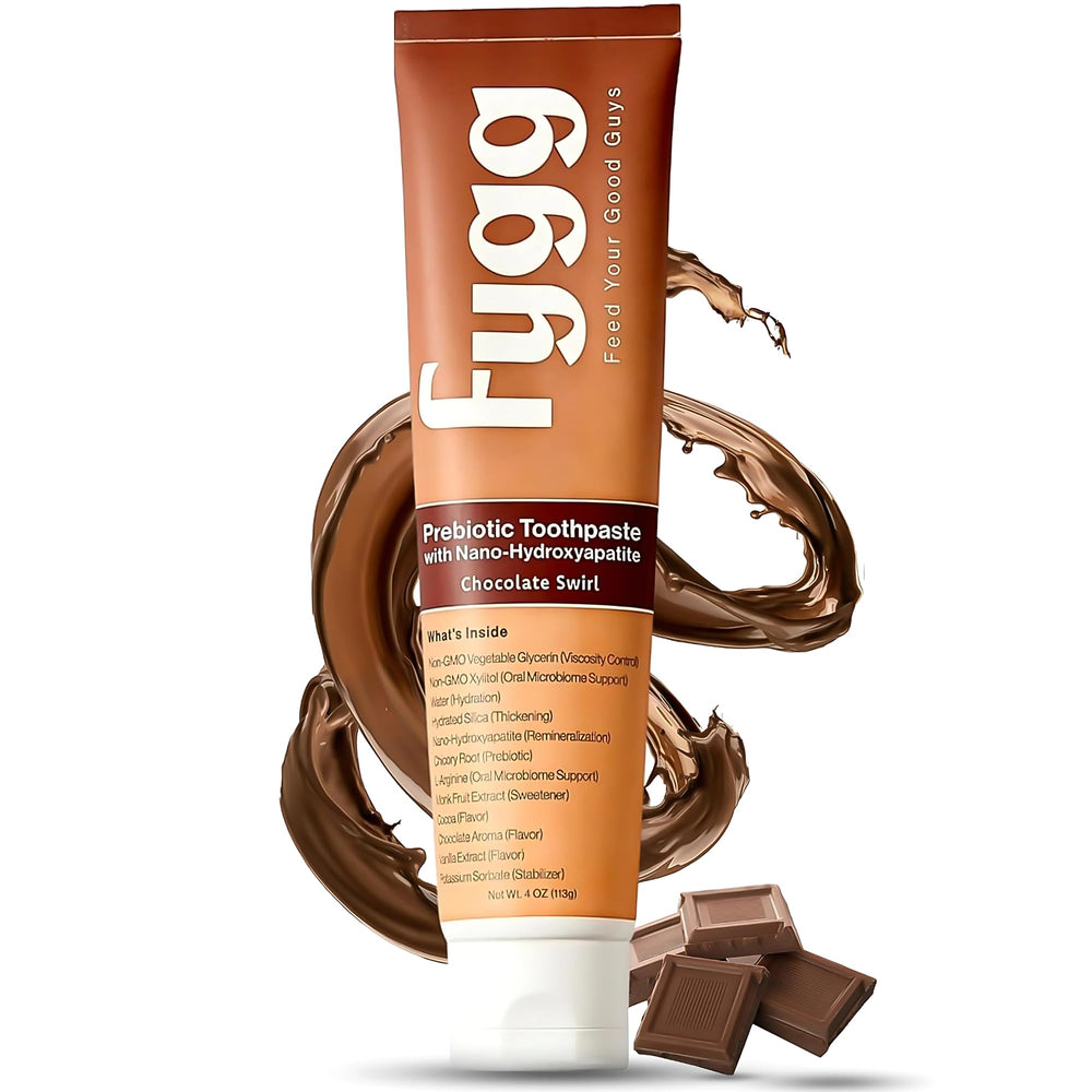 fygg frente del tubo sabor chocolate para un cepillado agradable