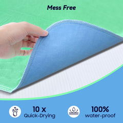 Fygrip colocada en colchón protegiendo ropa de cama y evitando filtraciones