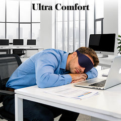 FYGRIP persona usando la máscara para dormir cómodamente de lado