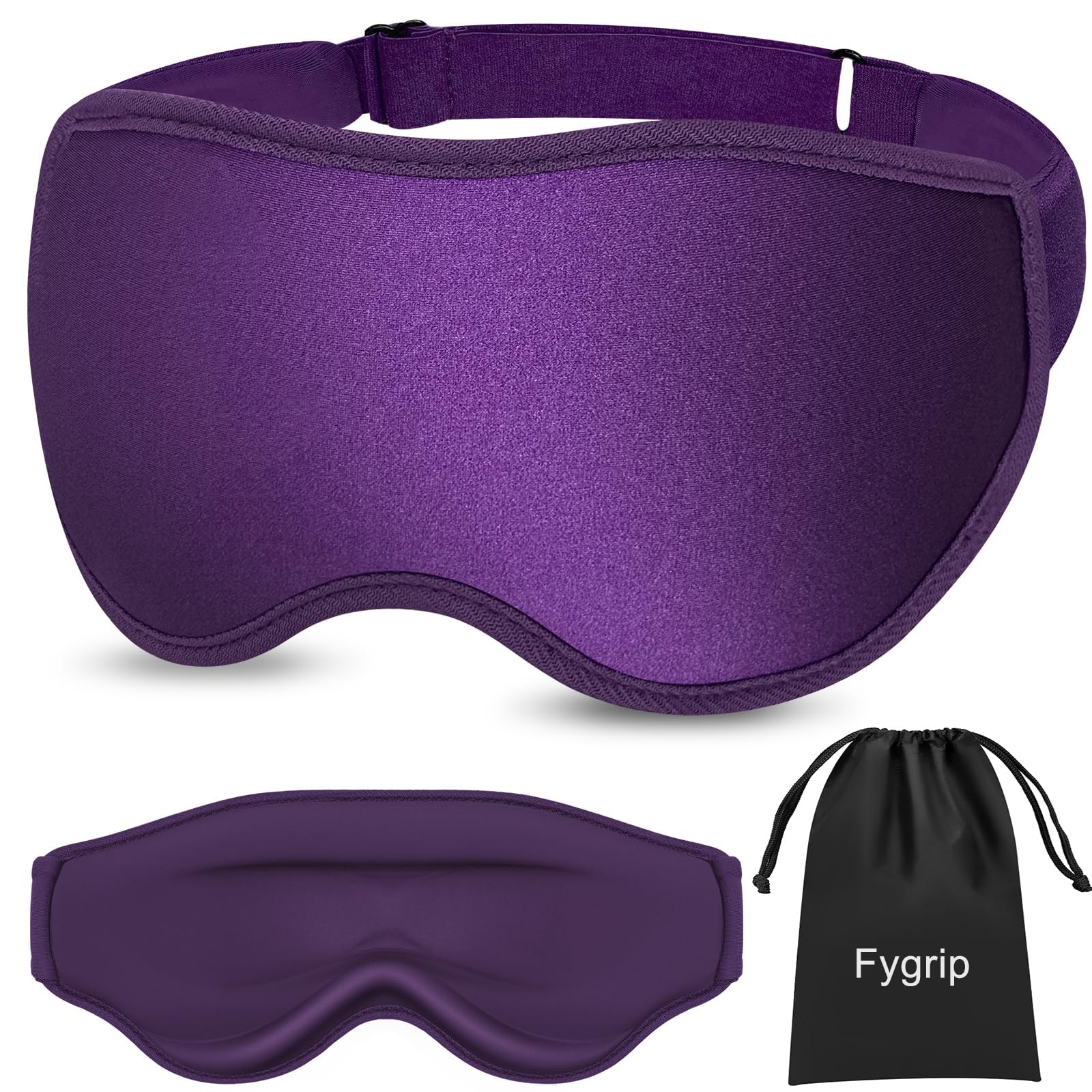 FYGRIP mascarilla frontal morada muestra forma 3D y confort