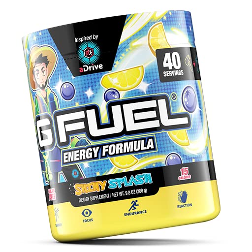 G Fuel aDrive en setup gaming para enfoque prolongado