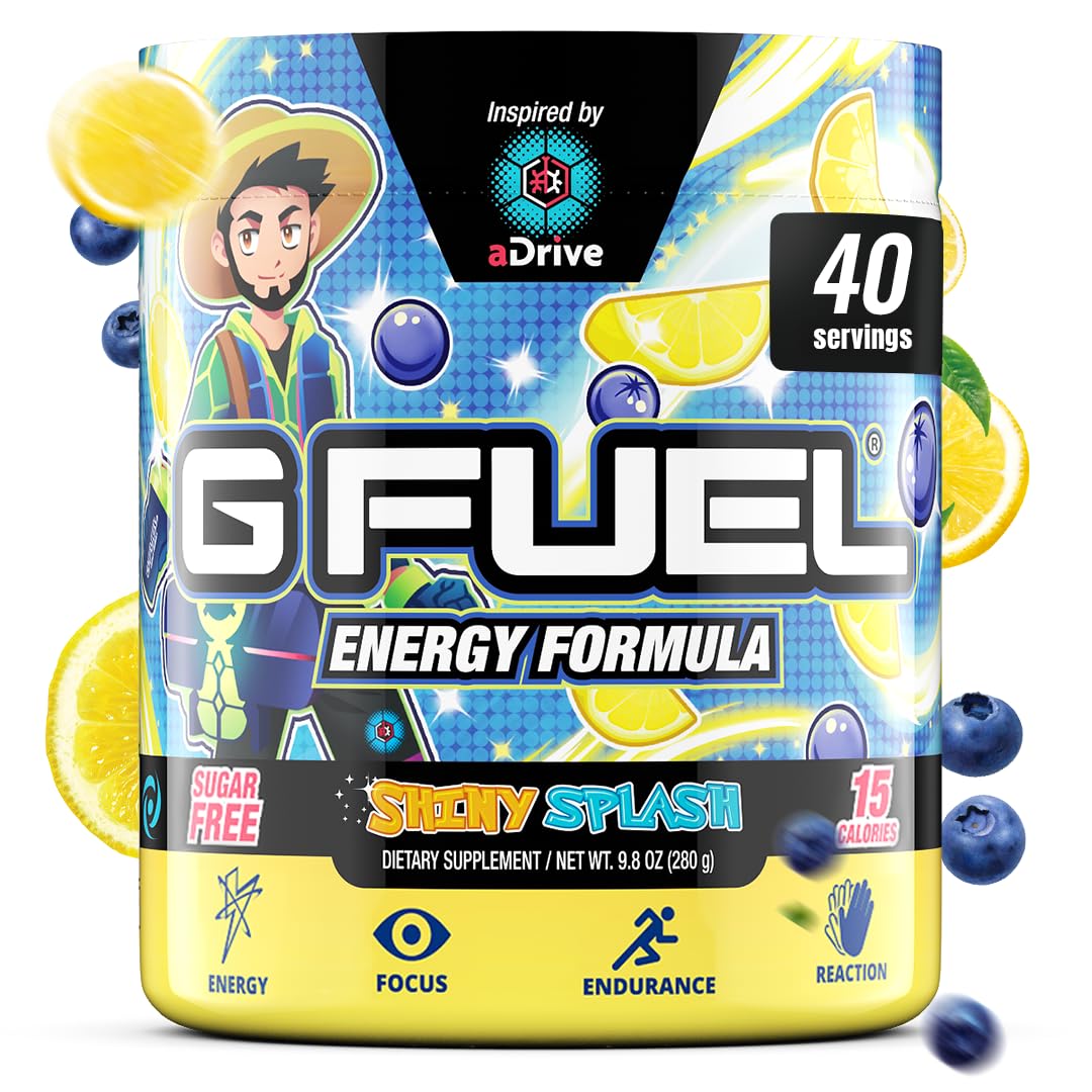 G Fuel aDrive envase frontal mostrando etiqueta y porciones