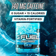 G Fuel detalle de textura en polvo y mezcla fina para disolución rápida