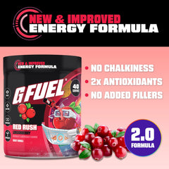 G Fuel detalle de etiqueta y cierre que destaca ingredientes clave