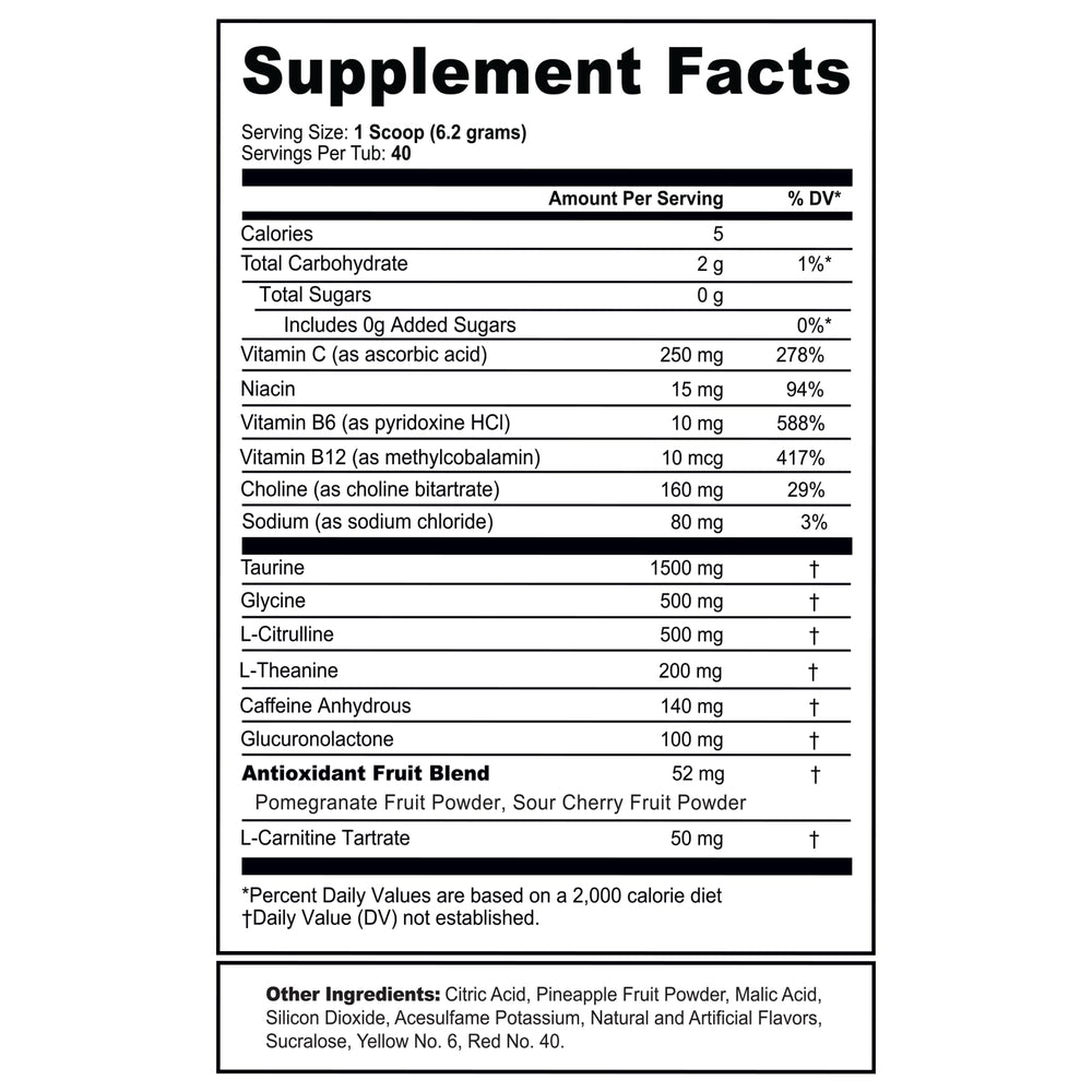 G Fuel cucharita con porción, control de dosis para 140 mg de cafeína