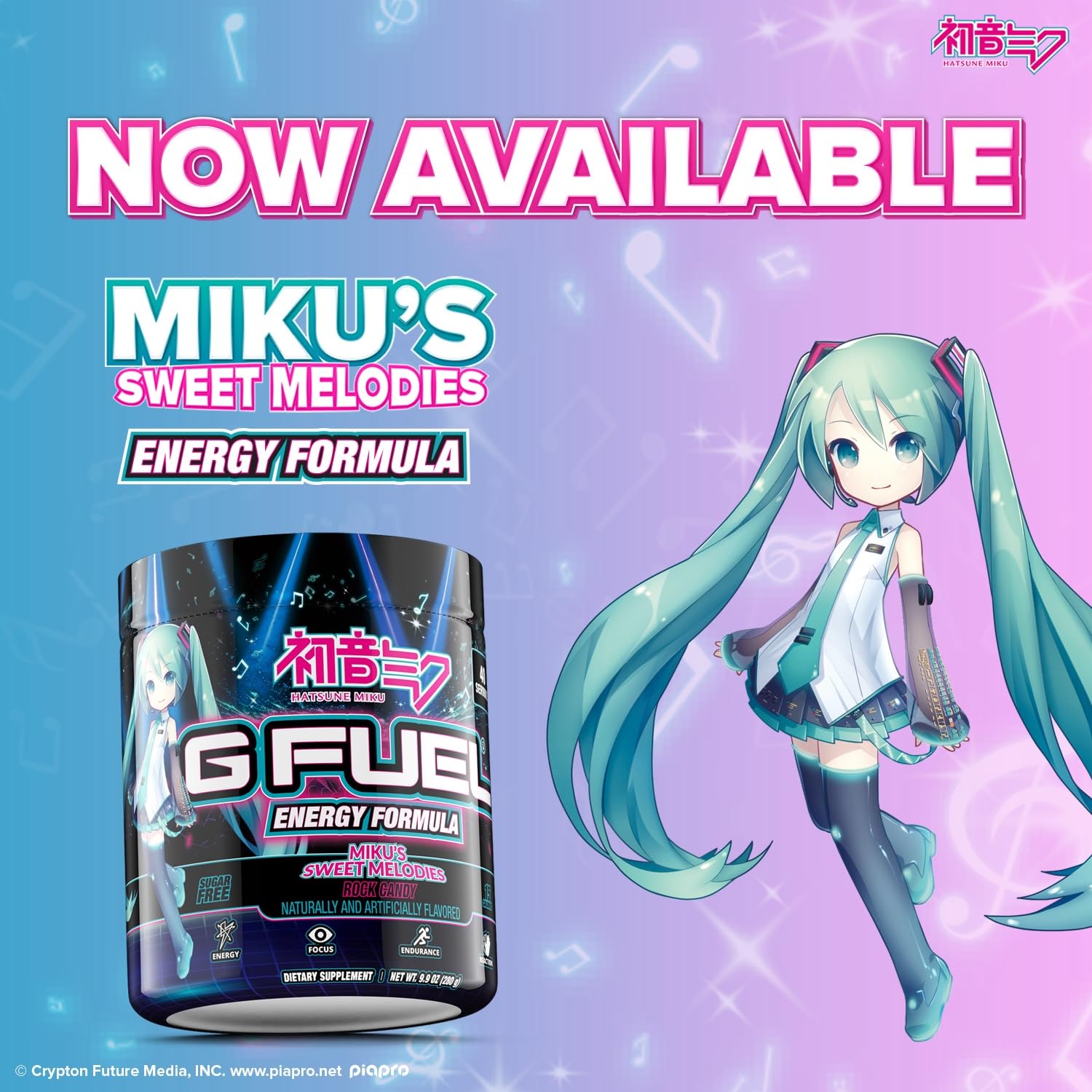 G Fuel Sweet Melodies detalle del tarro resaltando ingredientes y vitaminas