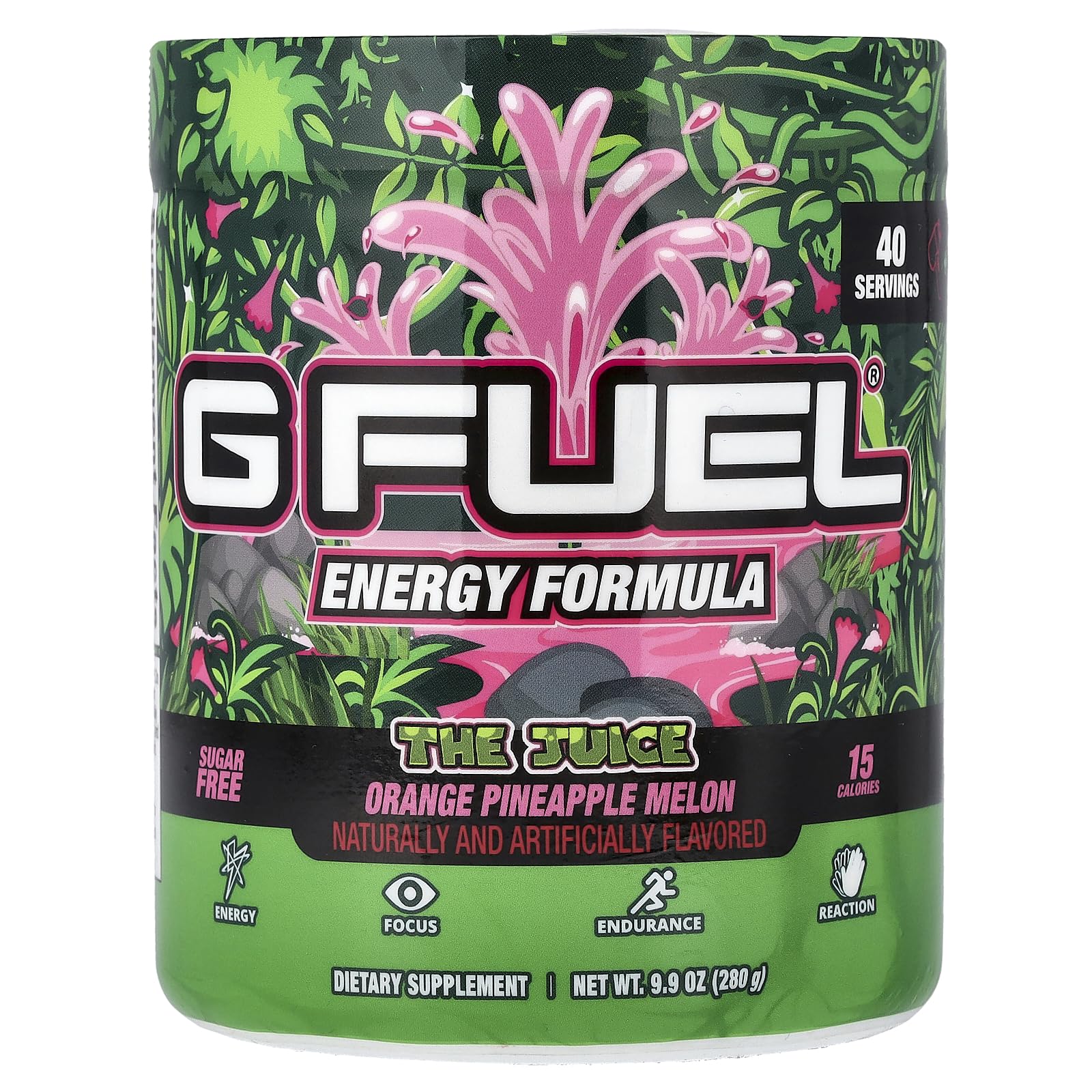 G Fuel envase frontal Pineapple & Melon Punch visible y atractivo