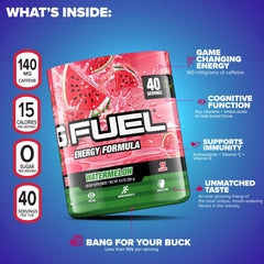 G Fuel jugador sosteniendo la bebida Watermelon durante partida para energía