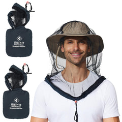 G GIEPHT malla frontal sobre sombrero mostrando cobertura facial y cuello