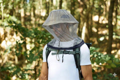 G GIEPHT mosquitera colocada sobre sombrero en uso, protección facial clara
