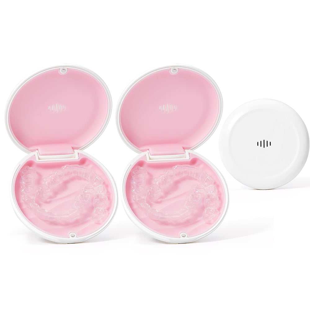Gaboolo estuche frontal blanco y rosa, fácil de llevar