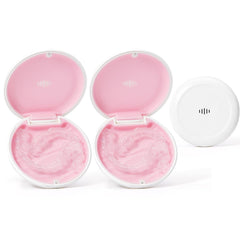 Gaboolo estuche frontal blanco y rosa, fácil de llevar