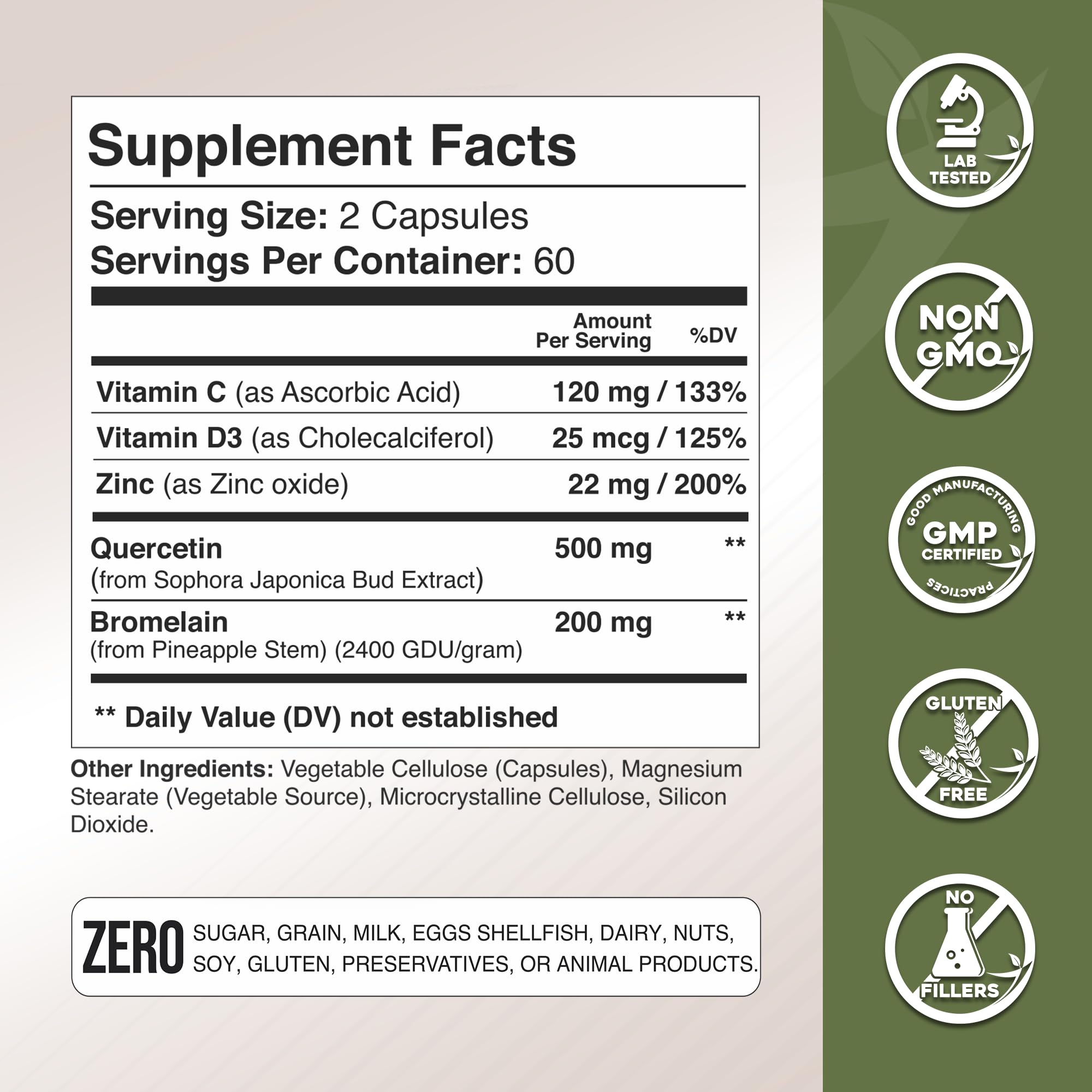 Gade Nutrition primer plano de la etiqueta nutricional con dosis claras y transparencia