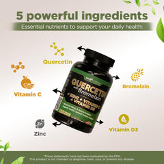 Gade Nutrition ilustración de ingredientes naturales como quercetina y bromelina