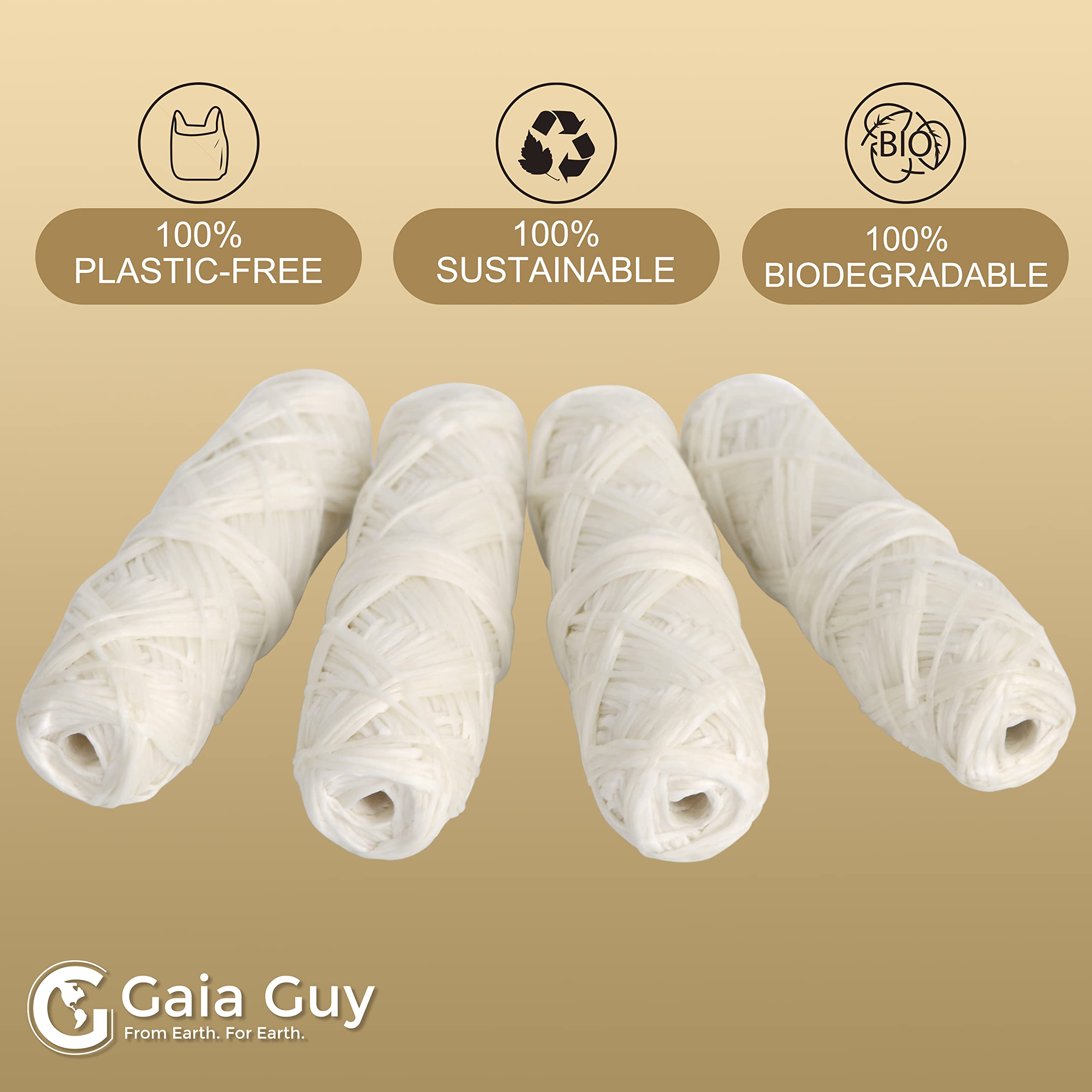 Primer plano de cera de candelilla en hilo Gaia Guy para resistencia vegana
