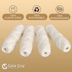 Primer plano de cera de candelilla en hilo Gaia Guy para resistencia vegana