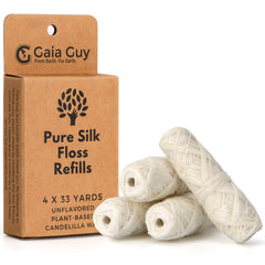 Gaia Guy rollos frontales de seda mostrando recambios ecológicos y ahorro