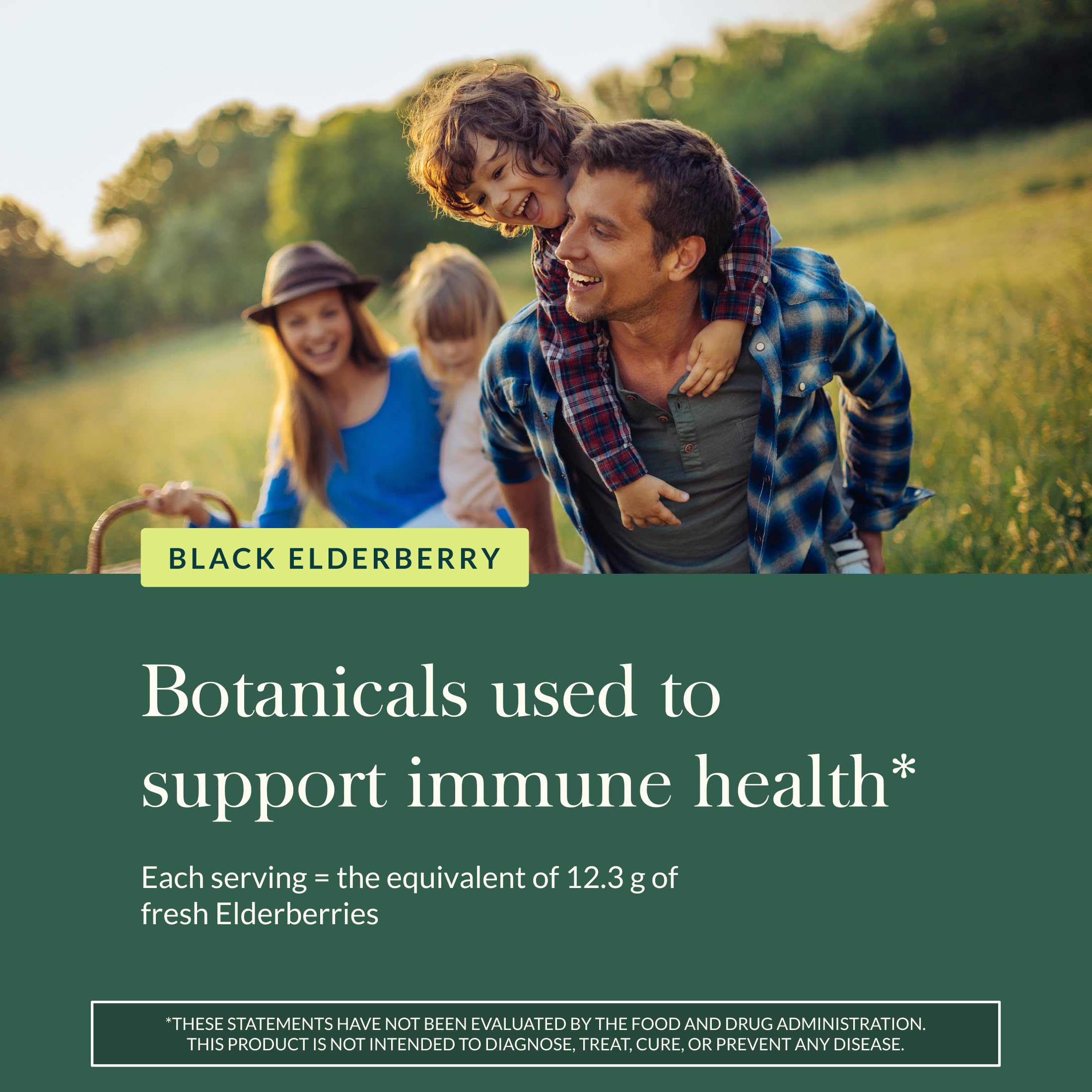 Botella abierta con gomitas Gaia Herbs dentro mostrando facilidad de consumo