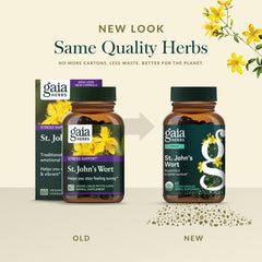 Gaia Herbs cápsula en mano para demostrar formato vegano práctico
