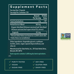 Gaia Herbs cápsula líquida fito-cap textura visible, fácil absorción diaria