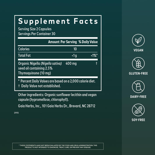 Gaia Herbs detalle de cápsulas líquidas veganas fácil de tomar