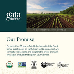 Gaia Herbs sello vegano y certificaciones que aportan tranquilidad