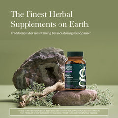 Gaia Herbs etiqueta con información y beneficios visibles, transparencia