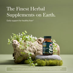 Gaia Herbs etiqueta en primer plano destacando la información del producto