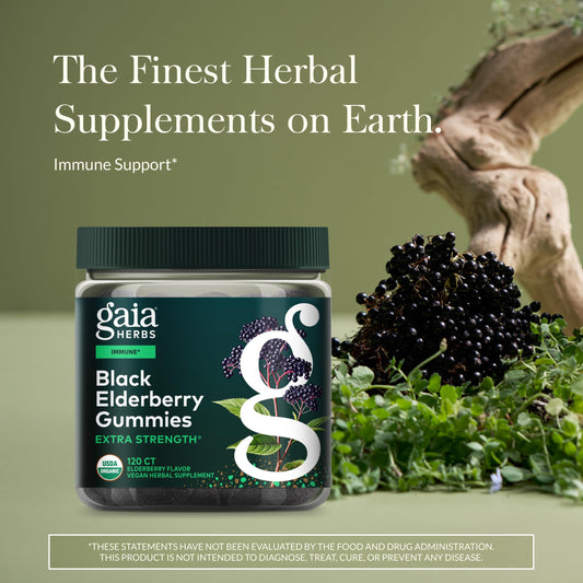 Detalle de textura de gomita Gaia Herbs enfatizando calidad y aspecto masticable