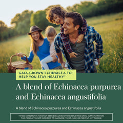 Gaia Herbs etiqueta con ingredientes y procedencia visible