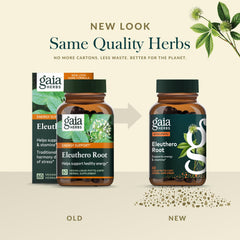 Gaia Herbs etiqueta con información de ingredientes y certificaciones de calidad