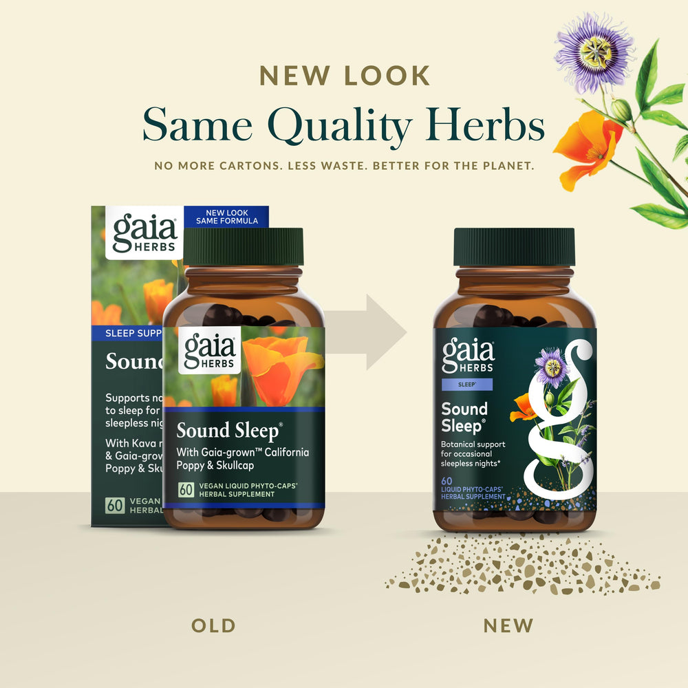 Gaia Herbs etiqueta con información clara para confianza del consumidor